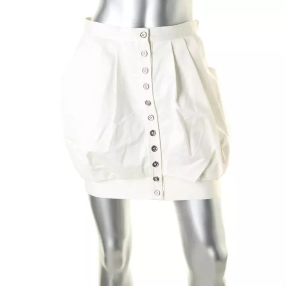 CATHERINE MALANDRINO Poplin Pleated Pencil Skirt - Picture 1 of 2